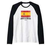 Alcalá de Henares Spain | ES Flag, City Top - Bandera Ropa - Raglan Baseball Tee