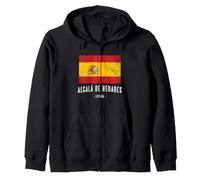 Alcalá de Henares Spain | ES Flag, City Top - Bandera Ropa - Zip Hoodie