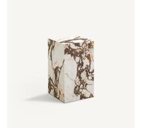 Alcana Marble-Effect Ceramic Side Table Ceramic Marble Brick