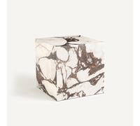 Alcana Marble-Effect Ceramic Side Table Ceramic Marble Brick