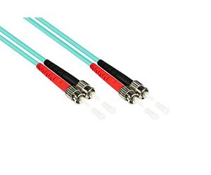 Alcasa LW 2m-802ST ST to ST Fiber Optic Cable, Color Green