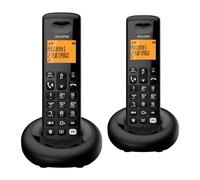 ALCATEL E260 SVoice Duo - DECT Cordless Phone with Answering Machine - Compact Design - Large Backlit Display - Handsfree - Unwanted Call Blocking - 2 Handsets - Black