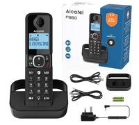 ALCATEL F860 - DECT Cordless Phone - Large Backlit Display - Handsfree - Call Barring - 2 Direct Memory Keys - Black