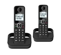 ALCATEL F860 Duo - DECT Cordless Phone - Large Backlit Display - Handsfree - Call Barring - 2 Direct Memory Keys - 2 Handsets - Black
