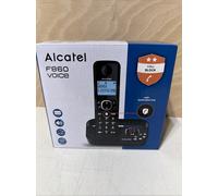 ALCATEL F860 Voice - DECT Cordless Phone With Answering Machine - Large Backlit Display - Handsfree - Call Barring - 2 Direct Memory Keys - Black