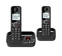 ALCATEL F860 Voice Duo - Cordless Phone DECT With Answering Machine - Large Backlit Display - Handsfree - Call Barring - 2 Direct Memory Keys - 2 Handsets - Black