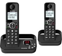ALCATEL F860 Voice Duo - Cordless Phone DECT With Answering Machine - Large Backlit Display - Handsfree - Call Barring - 2 Direct Memory Keys - 2 Handsets - Black