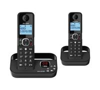 Alcatel F860 Voice Full Featured Cordless Phone, Twin Pack, Black