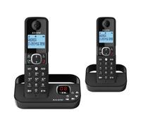Alcatel F860 Voice full featured Cordless Phone, Twin Pack, Black