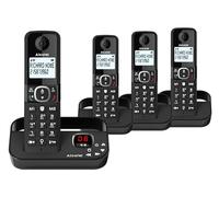 Alcatel F860 Voice DECT TAM Cordless Phone - Quad, black