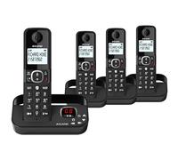 Alcatel F860 Voice DECT TAM Cordless Phone - Quad, black