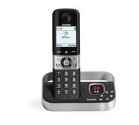 ALCATEL F890 Voice - DECT Cordless Phone with Answering Machine - High Resolution Graphical Display - Handsfree - Call Barring - VIP Ringtone - 50 Min Answering Machine - Black/Grey