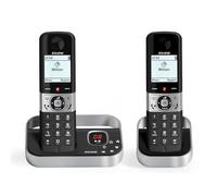 ALCATEL F890 Voice Duo - Cordless Phone DECT With Answering Machine - High Resolution Graphic Display - Handsfree - Call Barring - VIP Ringtone - 50 Min Answering Machine - 2 Handsets - Black/Grey
