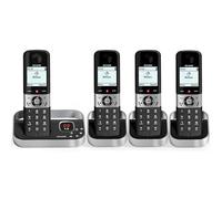 Alcatel F890 Voice DECT TAM Cordless Phone - Quad, Black/Silver
