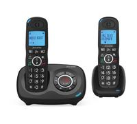 Alcatel XL595 Cordless Phone with Answering Machine, Twin Pack, Black Alcatel Black