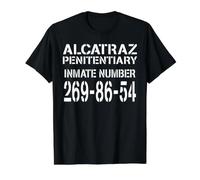 Alcatraz Prison Funny Prisoner Costume Halloween Value Graphic T-Shirt, Men, Black, S