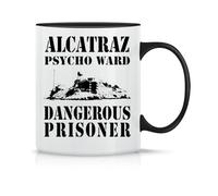 Alcatraz Psycho Ward Dangerous Prisoner San Francisco Jail Coffee Cup Ceramic Classic Magic White Black Pink 330ml
