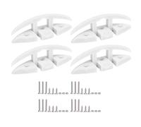 AlcheLHymist 4 Sets 5 Inch Folding Cleat, Marine Grade Nylon Flip Up Dock Cleat with 3 Holes for Boat Ship Yacht, High Strength Rope Cleat for Secure Mooring (With Installation Screws Accessories)