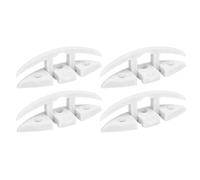 AlcheLHymist 4 Sets 5 Inch Folding Cleat, Marine Grade Nylon Flip Up Dock Cleat with 3 Holes for Boat Ship Yacht, High Strength Rope Cleat for Secure Mooring (Without Installation Screws Accessories)