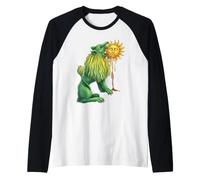 Alchemical Green Lion Devouring Sun Esoteric Occult Hermetic Raglan Baseball Tee