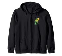 Alchemical Green Lion Devouring Sun Esoteric Occult Hermetic Zip Hoodie