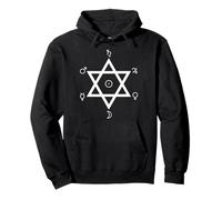 Alchemical Hexagram Planetary Symbol Magick Chart Pullover Hoodie