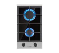 Alchemist 30cm Gas hob 2 burners Silver