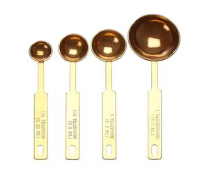 Alchemist Gold Finish Measuring Spoons Stainless Steel Construction