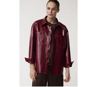 Alchemist Louise Shacket Merlot size 36 | Leather Jackets Outlet | Women 36