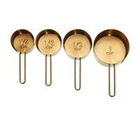 Alchemist Set Of 4 Gold Finish Measuring Cups