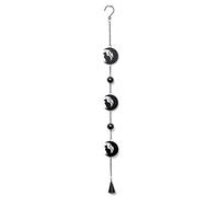 Alchemy Cat & Moon Hanging Decoration Black 6 x 80cm