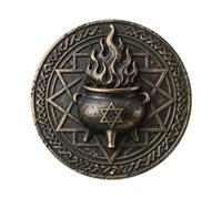 Alchemy Circle Gold Secret Metal Tin Sign Plaque