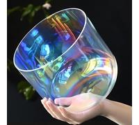 Alchemy Clear Cosmic Light Quartz Crystal Singing Bowl, Natural Cosmic Light Alchemy Bowl For Sound Healing And Meditation, Prayer, Stress Reduction,A Note-6In 432Hz