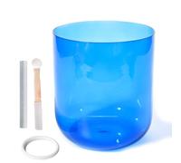 Alchemy Clear Quartz Crystal Sound Bowl, Natural Cosmic Light Alchemy Bowl For Sound Healing And Meditation, Prayer, Stress Reduction,A Note-7In 432Hz