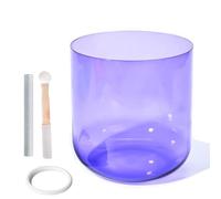 Alchemy Clear Quartz Crystal Sound Bowl, Natural Cosmic Light Alchemy Bowl For Sound Healing And Meditation, Prayer, Stress Reduction,B Note-6In 432Hz