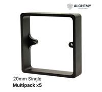 Alchemy Collectives 5X Black 20mm 1-Gang Socket Spacer