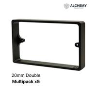 Alchemy Collectives 5X Black 20mm 2-Gang Socket Spacer