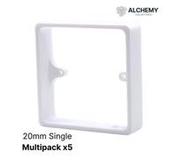 Alchemy Collectives 5X White 20mm 1-Gang Socket Spacer
