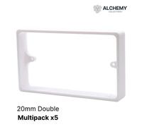 Alchemy Collectives 5X White 20mm 2-Gang Socket Spacer