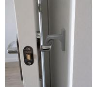 Alchemy Collectives Universal Door Handle Hook Stay | Wall Mounted Door Holder for Indoor & Outdoor Use | Holds Doors Open | Fits Most Lever Handles | Includes Fixings | White, Black, Grey (Grey)