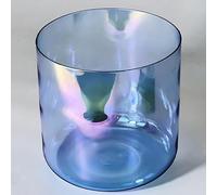 Alchemy Crystal Clear Blue Singing Bowl, Suitable for Beginners and Professionals, for Yoga Meditation & Sound Healing, Prayer, Stress Reduction,8 Inch E Note-440HZ
