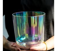 Alchemy Crystal Singing Bowl, Cosmic Light Bowl Sound Bowl, With Striker & O-ring For Yoga Meditation Sound (432HZ 7 Inch E Note)