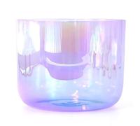 Alchemy Crystal Singing Bowl, for Yoga Meditation & Sound Healing, Quartz Chakra Bowl with Free Acrylic Striker & O-Ring, Clear Purple (Color : 8 Inch F Note, Size : 440Hz)