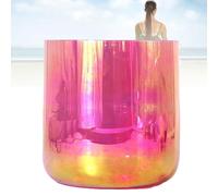 Alchemy Crystal Singing Bowl, Quartz Chakra Bowl with Acrylic Striker & O-ring, Clear Cosmic Light, for Yoga Meditation & Sound Healing,8in