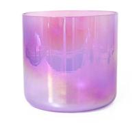 Alchemy Crystal Singing Bowl, Quartz Chakra Bowl With Free Acrylic Striker & O-ring, Clear Purple, For Yoga, Sound Healing, Meditation (Color : 8 Inch C Note, Size : 432Hz)