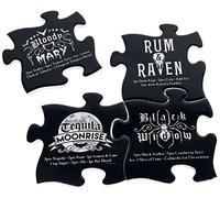 Alchemy England 1977 Coaster Set - Gothic Cocktail Coaster Black-White