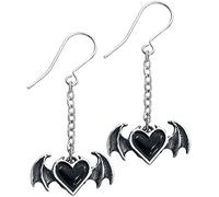 Alchemy Gothic BlackSoul Women Earrings Silver-Coloured, Pewter,