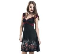 Alchemy England Nevermore Mini Dress black bordeaux M