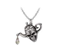 Alchemy England Pendant - Poison Brew Teapot Skull Crystal Necklace Dark Fantasy
