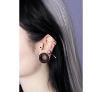 Alchemy England - Tomb Skull Horn Silver - Earring - grey - Onesize - Pewter Onesize